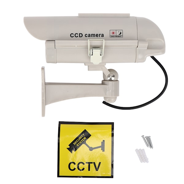 Simulerad Övervakningskamera CCTV Attrapp Inomhus Utomhus Hög Simulering Övervakning med Lampa
