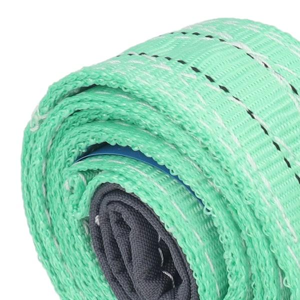 2T Fladt Løftetov med Dobbelt Øje Spænde Polyester Webbing Løfteslynge til Industriel Kran 2 Meter
