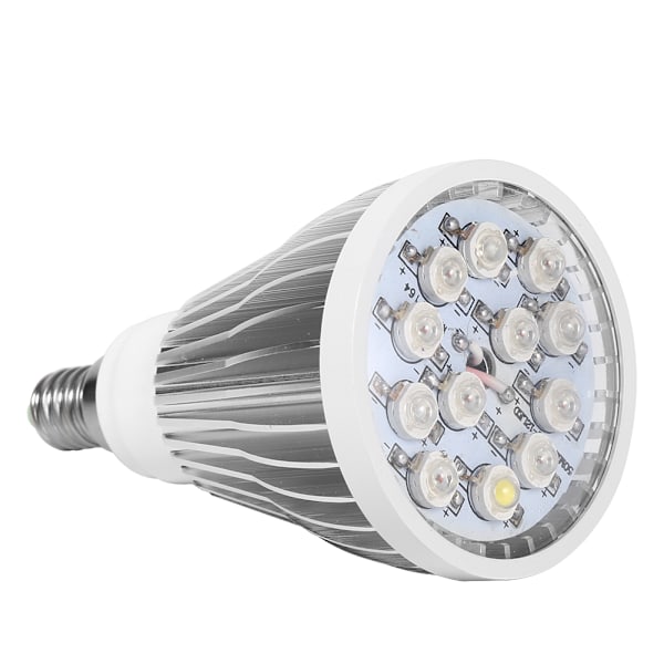 85-265V 24W 12 LED Växtlampa Glödlampa Blomma Växt Hydroponisk Veg Växtljus (Lång E14)