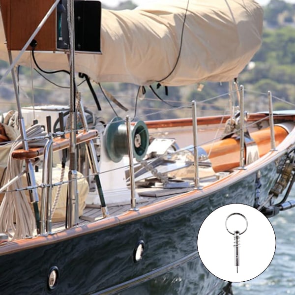 Marinbeslag för Bimini-topp, snabbkopplingsstift med kam och fjäder, 316 rostfritt stål marinbeslag, robust och hållbart, maximalt havsvatten