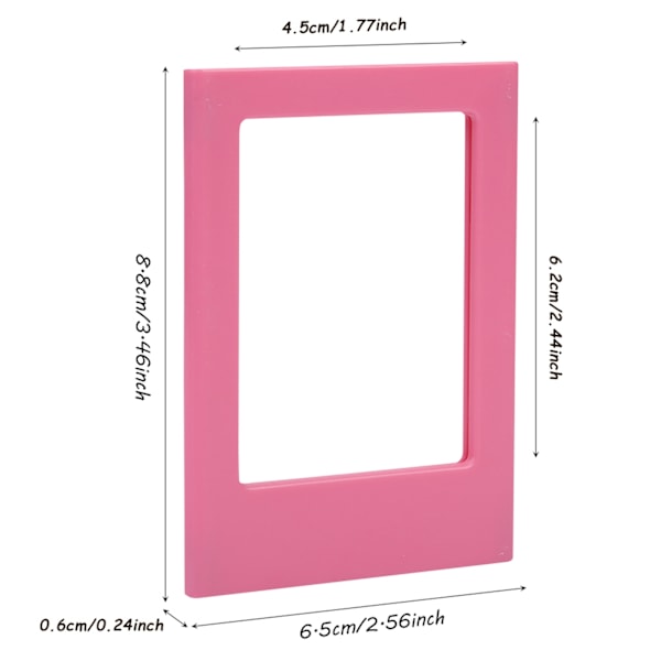 Magnetic Plastic Mini Photo Frame Refrigerator Magnet for Polaroid mini 3 Inch Photos (pink)