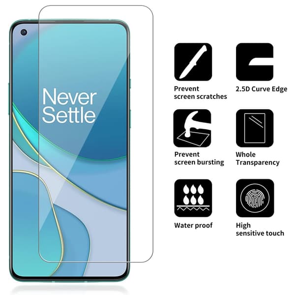 3-pack lämplig för OnePlus 8T skärmskydd med avancerad transparens