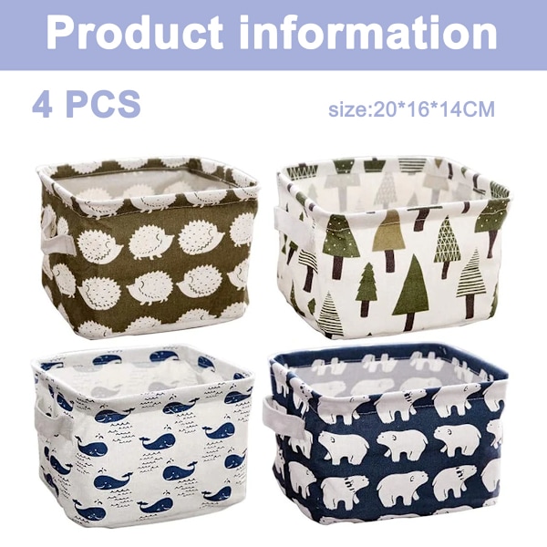 Vikbar Tvättkorg för Barnrum, Polyester Canvas Linne Miljöskydd Vattentät Beläggning, Hopfällbar Förvaringslåda För Enkel Organisation I