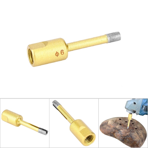 5 Pcs Drill Bit Opener Diamond Angle Grinder Hole Saw Cutting Tool for Marble Glass Ceramic6mm