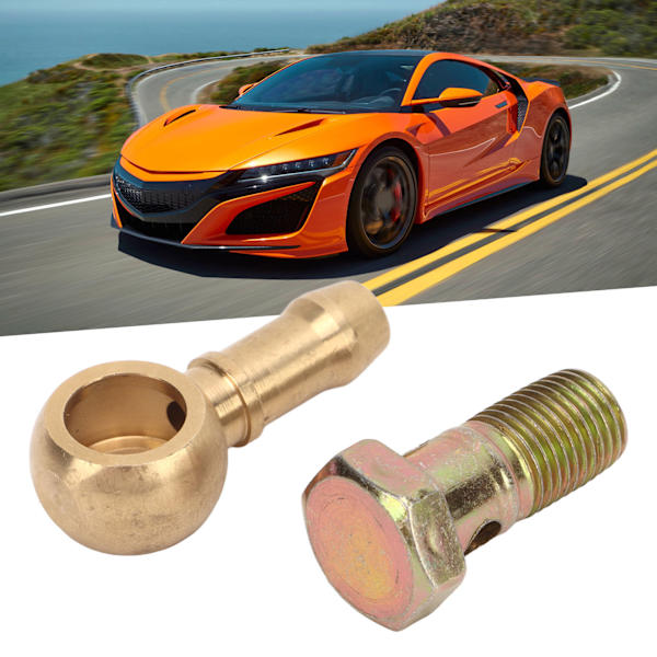 M12 X 1.5mm Banjo Bolt-sats med 2 brickor Aluminiumlegering Banjo Bromsbeslag Adapter för Bil