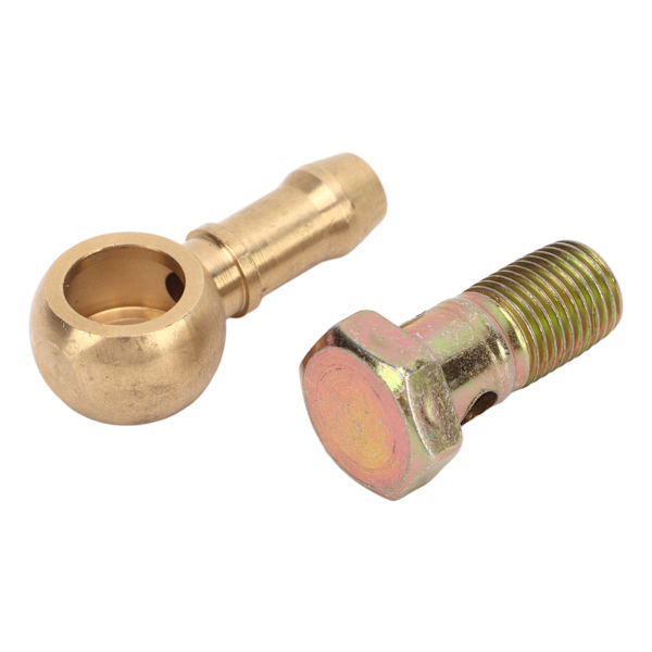 M12 X 1.5mm Banjo Bolt-sats med 2 brickor Aluminiumlegering Banjo Bromsbeslag Adapter för Bil