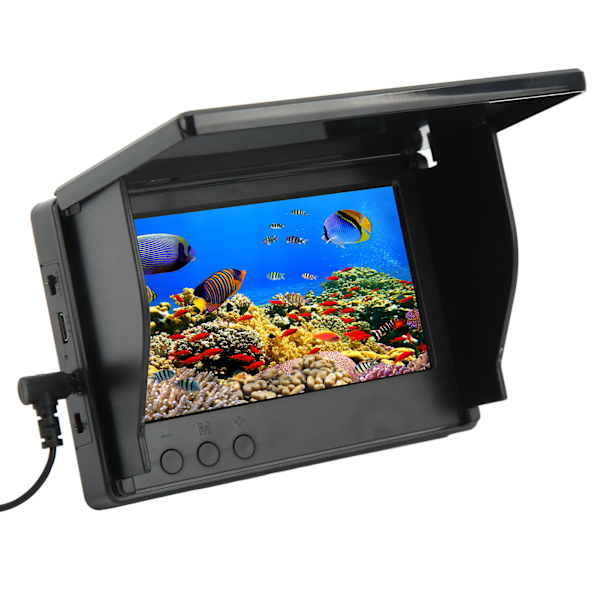 Underwaterfiskekamera Vattentät 4.3 tum IPS HD Videofiskare Kit för Utomhusfiskeutrustning 12V 30m/98.4ft