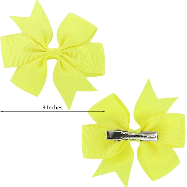 40 stk. 3 tommer Boutique Grosgrain Ribbon Pinwheel Hårbånd Alle