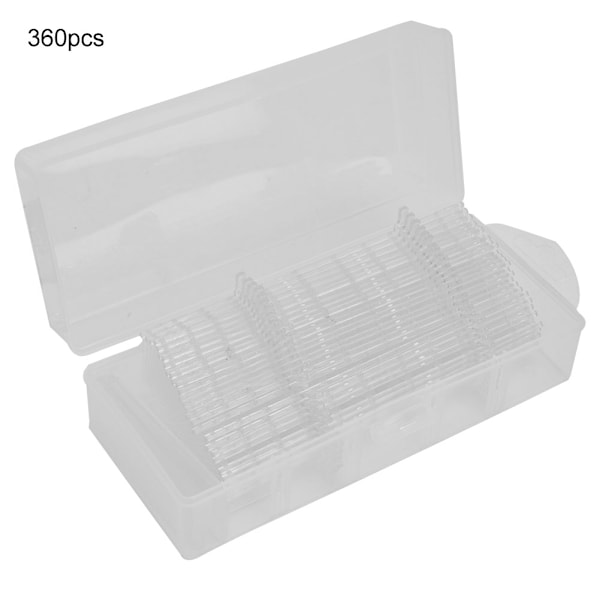 360 st Transparenta Färgade Frostade Falska Konstgjorda Hela Nagelspetsar UV DIY Manikyrset