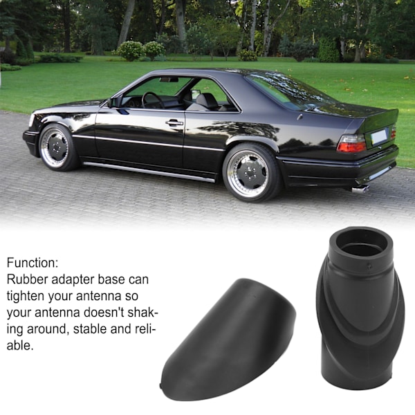 2 stk. Antenneadapter Base Mount A1248270898 Sort Udskiftning til Benz E‑Klasse Benzin Cabriolet E 36 AMG RWD A124 1998