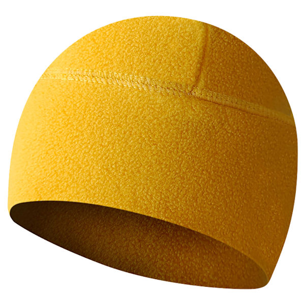 Vinter fleece cykel varm mössa hjälmfoder cykelmössa Yellow