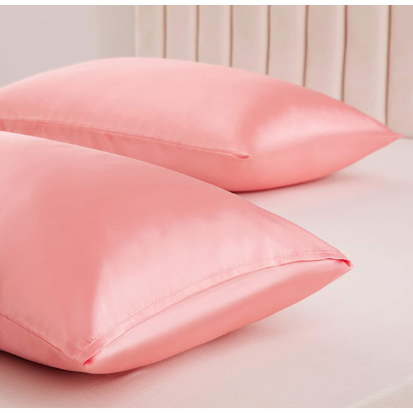 2-pack Satinkuddfodral för hår och hud, satinkuddfodral med kuvertstängning