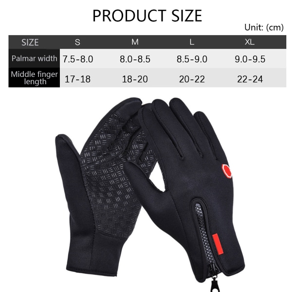 Winter Gloves Touch Screen Warm Gloves, Windproof Cycling