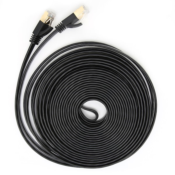 Nätverkskabel 10 Gigabit Dubbelskärmad CAT7 8‑kärnig Twisted Pair Tråd Datortillbehör 10 Meter