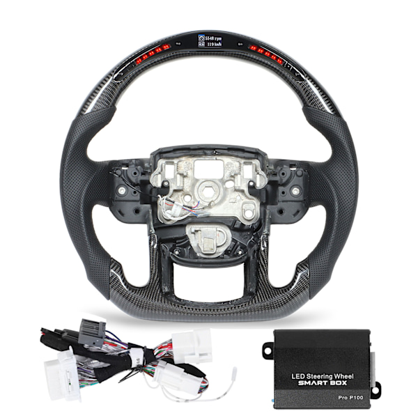 LED Växlingslampor Kolfiber Rattbyte för Land Rover Range Rover Sport L494 2014‑2022