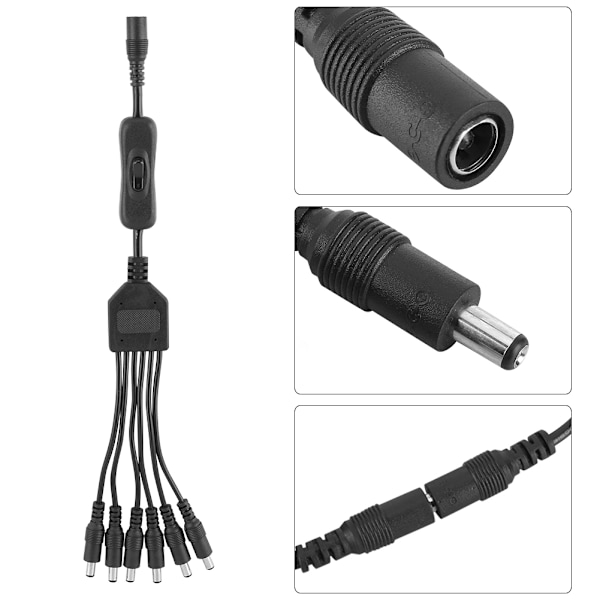 32cm DC-strömkabel för LED-remsa, anslutbar, 1,6 mm