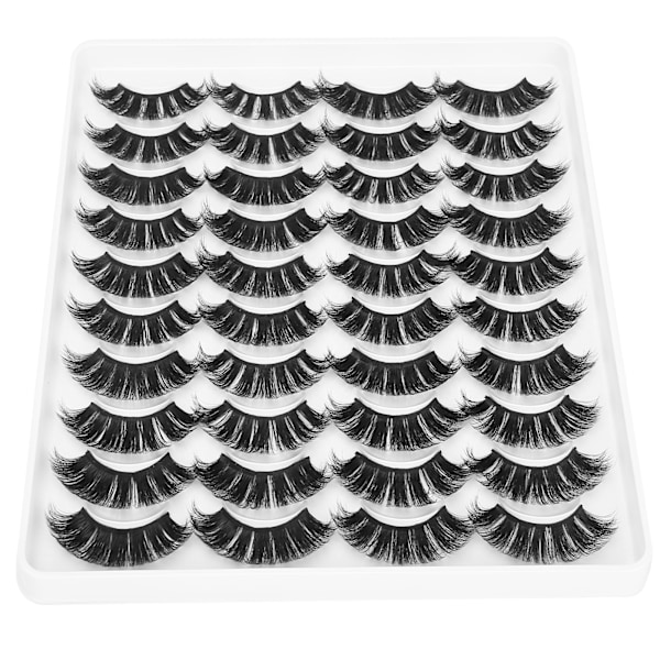 20 Par Multilagrede Falske Vipper Fluffy Tyk Volumen Vipper Håndlavet Falsk Vippe (MC-22)