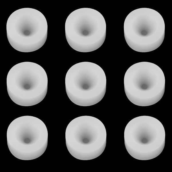 9 stk. Silikon Gummidutter til Flaskekapslingsmaskine 10-20 mm