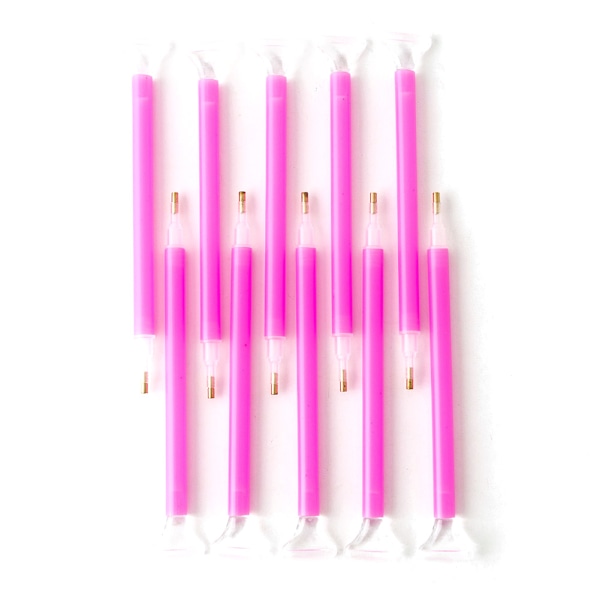 10 stk Diamantmaling Pen Dual Ends Diamantmaling Pen Broderi Pen til DIY