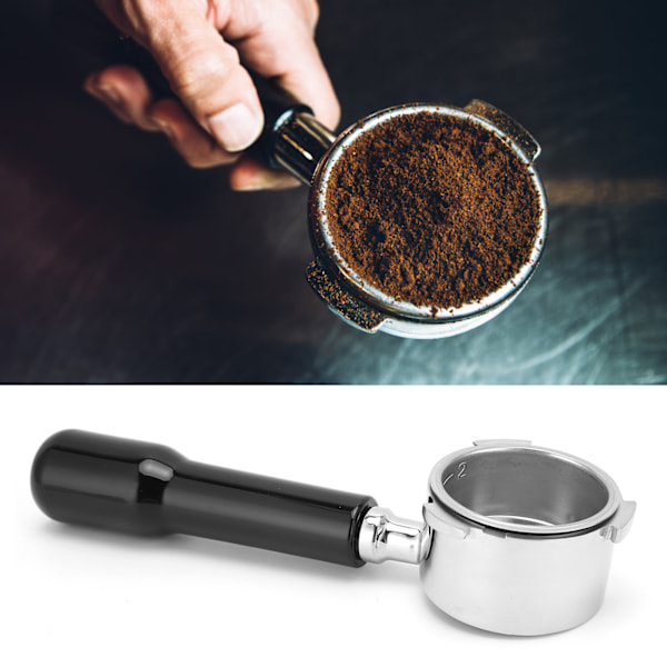 Kaffe Bottomless Portafilter Rustfrit Stål Filterholder Kurv Udskiftningsværktøj Kaffe Maskine Tilbehør 51mm Sort
