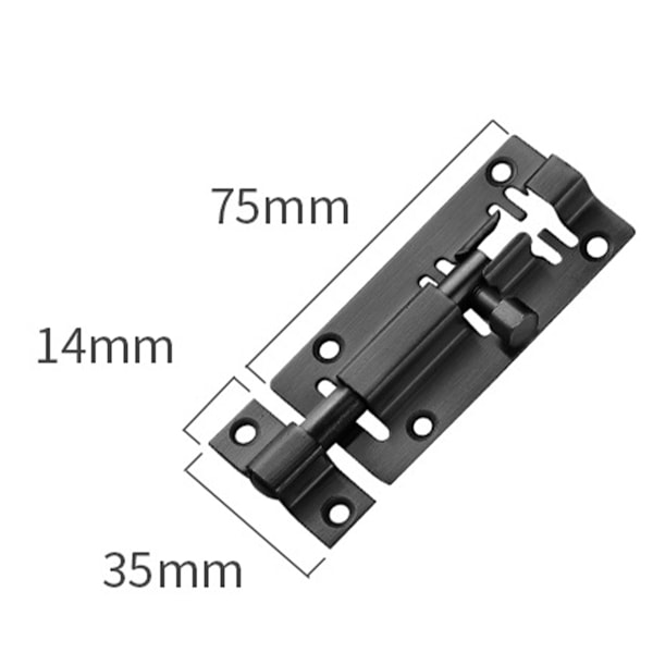 Regel, Förtjockad Design, Högkvalitativt Material, Rostfritt Stål För Ökad Säkerhet, 75mm X 35mm X 14mm X 35mm, Elegant Matt