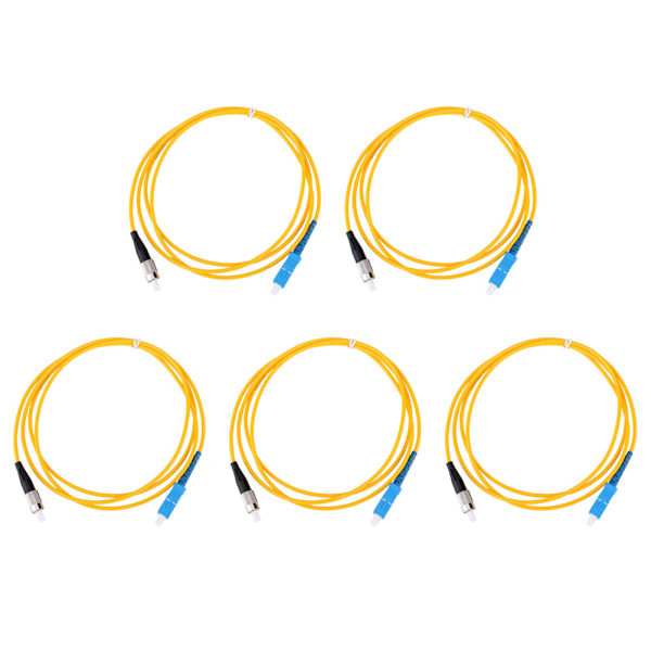 5 st Fiber Jumper SC FC Single Mode Kärnfiberoptisk Kabel Patch Cord för Nätverk