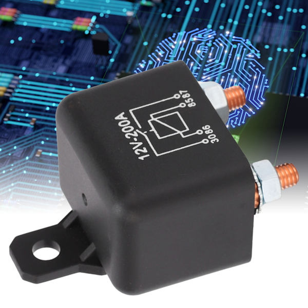 Start Relay Small 200A Normalt Åben 4 Pins Bil Marine Distributionsstyringsudstyr 12V