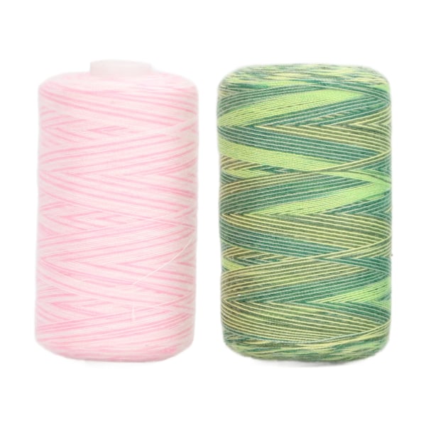 Sytrådsset 1000 Yards Färgglada Polyester Broderitrådsspolar för DIY Handmaskinsömnad 5 st