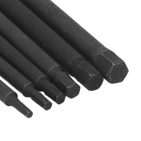 6-pack Elektrisk Slagmejsel Korsborr Stark Magnetisk Svart 1/4 tum Hex Skaft Skruvmejselbitsats