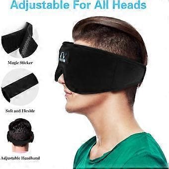 3D Bluetooth Søvnmaske Musik Hovedtelefoner Sovende Headset med Indbygget HD Højttaler Perfekt til Sidesovere