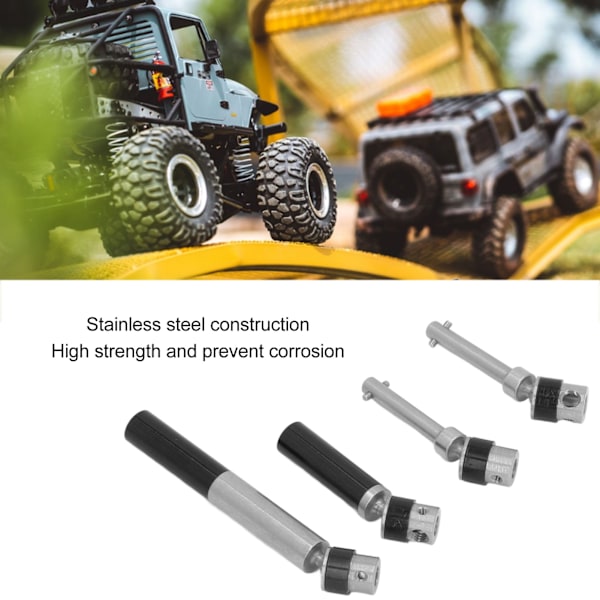 RC Center Drivaxel Rostfritt Stål RC Bil Drivaxel Uppgraderingsdelar för HOBBYPLUS 1/18 4WD CP18P Svart