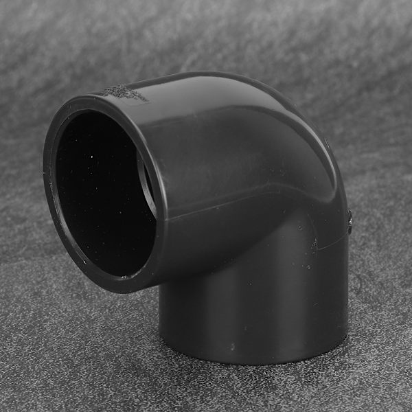 90 Graders Albue PVC Akvarium Avløpsrør Koblinger Akvarium Vann Avløpsrør Forbindelser Grå Innvendig Diameter 40mm/1.6in
