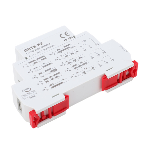 Monitoiminen Aika-rele Liekin Kestävä Kotelo LED-ilmaisinvalo Elektroninen Toistorele AC 230V