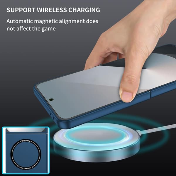 Magnetisk deksel til Samsung Galaxy Z Fold 6, sammenleggbar beskyttelse, støtsikkert deksel (blå) Blue Z-Fold 6