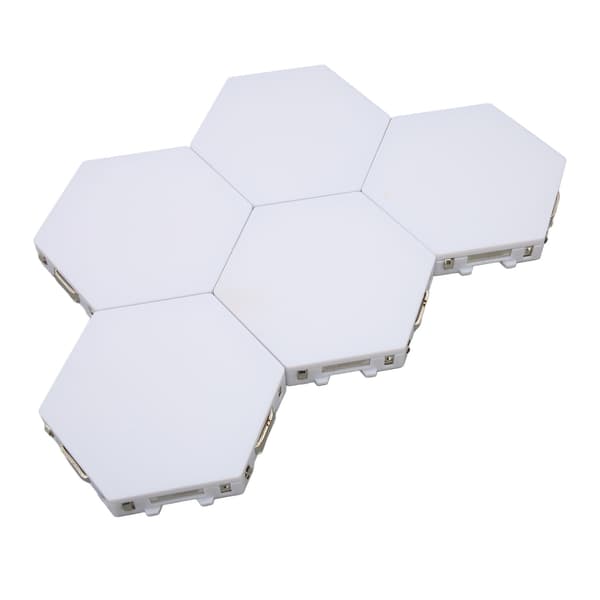 Modulära paneler med DIY-formfunktion, beröringskänslig väggmonterad hexagonal lampa för sovrum, vardagsrumsinredning, magnetisk panelanslutning aktiverad