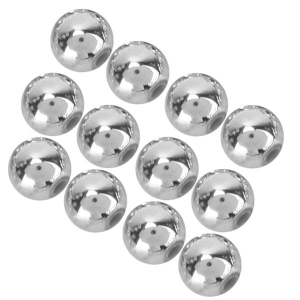 50g/påse Pläterade ABS-pärlor Färgglada DIY Smycken Klädtillbehör Bröllopsdekoration (8MM Silver)