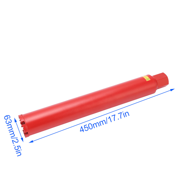Vådt Diamant Kernebor 1-1/4 Universal Gevind Robust Vandbor til Beton Marmor Mursten 63mm
