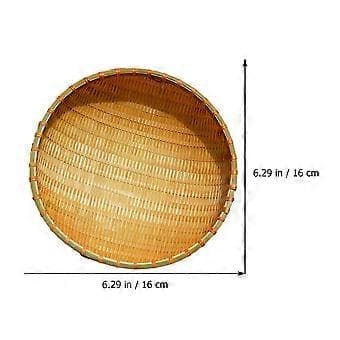 Bambu Mat Dräneringskorg Kök Grönsaker Förvaringsbehållare Torkkorg