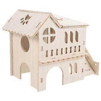 Tre Hamsterhus Dyregjemmested Slott Dobbeldekk Villa med Klatrestige for Hamster