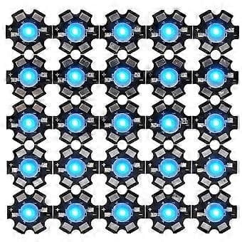 3W High Power LED Lampe Perler Emitter Diode Chips til DIY Belysningsarmaturer Blå