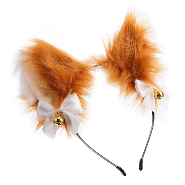 Fox Ears Headband Plush Anime Animal Headband Cosplay Fur Cat Ea