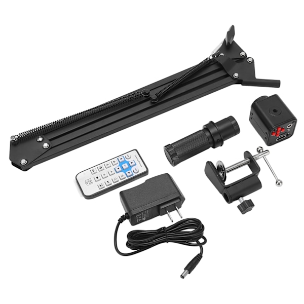 USB-mikroskop 24MP 1080P 2K Justerbart fäste Hög täckning Mikroskopkamera för industriellt laboratorium AC 100‑240VUS-kontakt