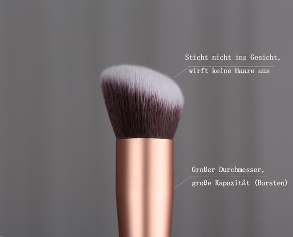 Makeup børstesæt, inkluderer professionelle foundationbørster, perfekt til blush makeup, øjenskygger og multi-applikation, 17 dele med opbevaring