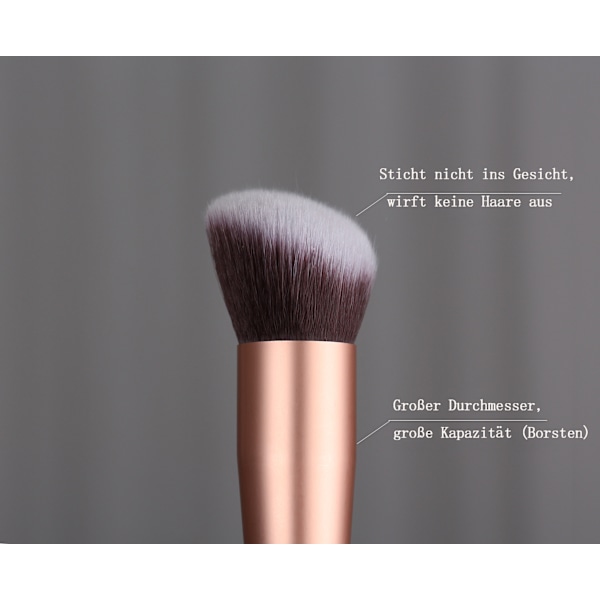 Sminkborstar Set, Roséguldfärgade Verktyg För Professionell Ögonmakeup, 17-Delars Kollektion Med Syntetiska Borsthår, Mjuka Och Lätta Att Rengöra