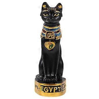 Ancient Egyptisk Katt Staty Hem Figurin Veranda Hantverk Chic Egyptisk Katt Prydnad