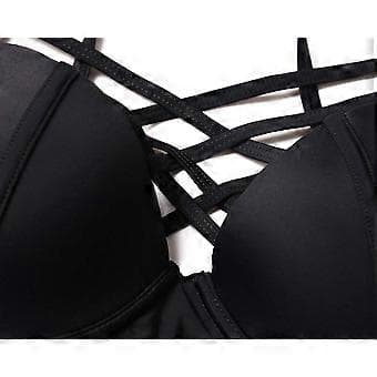 Dame Plus Size Stroppy Højtaljet Bikini Badedragt