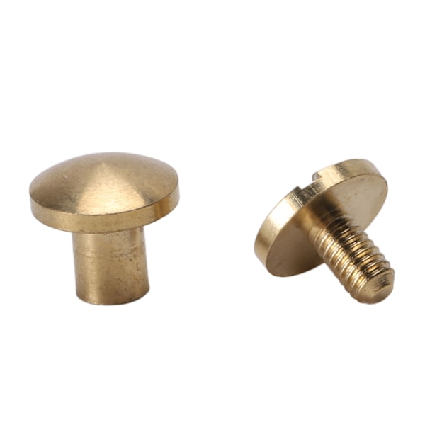 50 Set Mässingsnitar Kit DIY 8mm Spårskruv Dekorativ Böjd Nit för Läder Väska Tyg Byxor Papper 5mm / 0.2in
