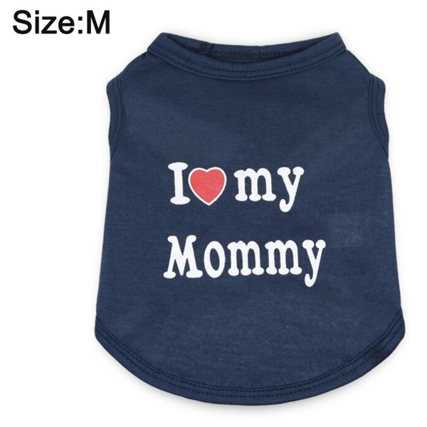 Small dog spring and summer clothing mommy pet vest