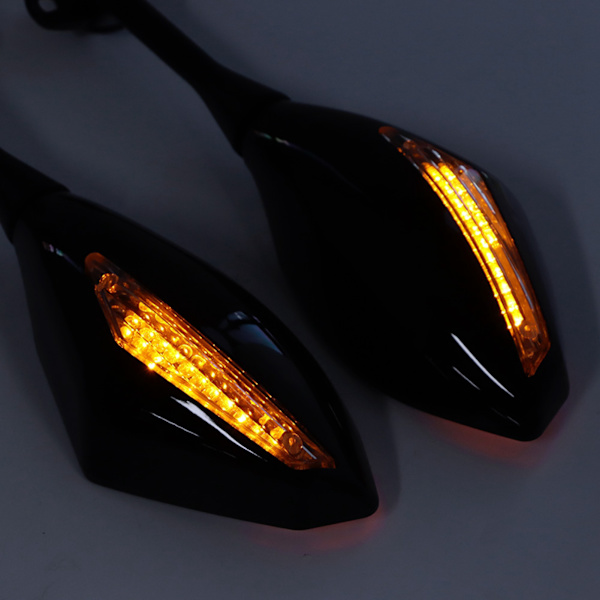 Par LED-backspeglar för motorcykel blinkers integrerat passform för Honda CBR600RR CBR1000RR CBR500R