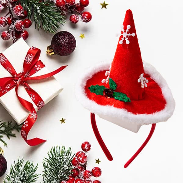 Julepynt, pannebånd for barn og voksne, rekvisitter til julebord